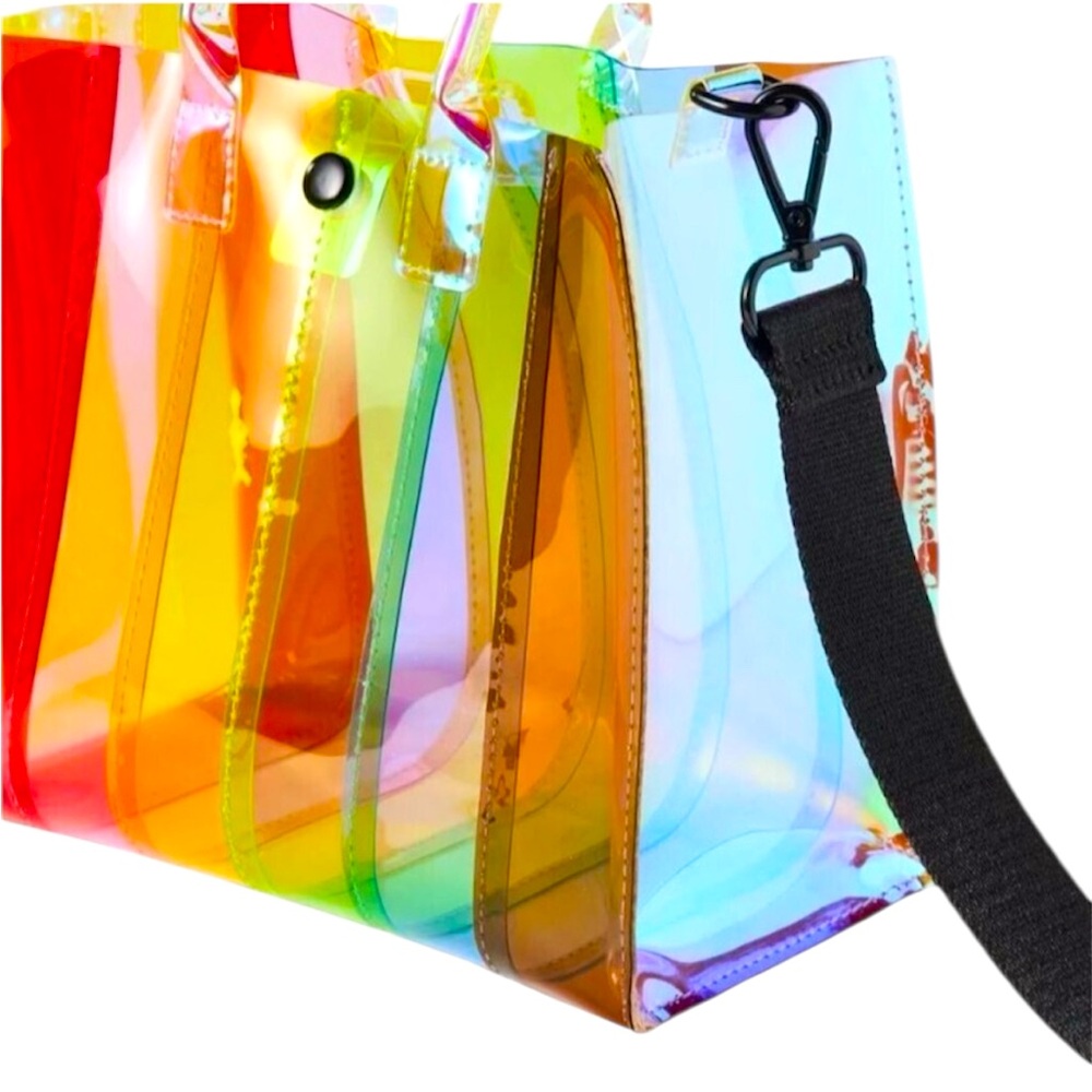 Rainbow Pride LGBTQIA Transparent Mini Crossbody Bag - NWT - Picture 2 of 9